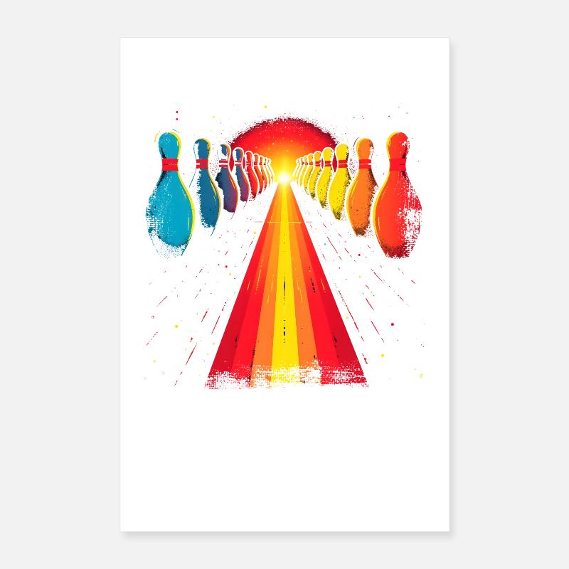 Conception de bowling Poster 40 x 60 cm