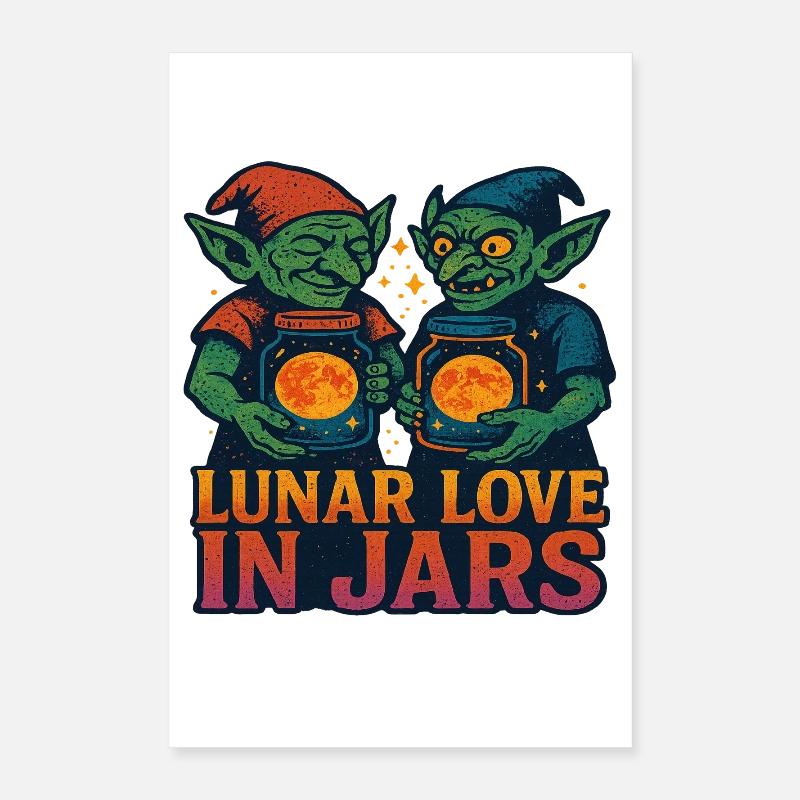 Goblincore Astronomy Goblins Poster 16" x 24" (40x60 cm)