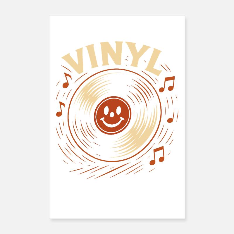 Vinyl Record Music Lovers Retro Vibes Poster 16" x 24" (40x60 cm)