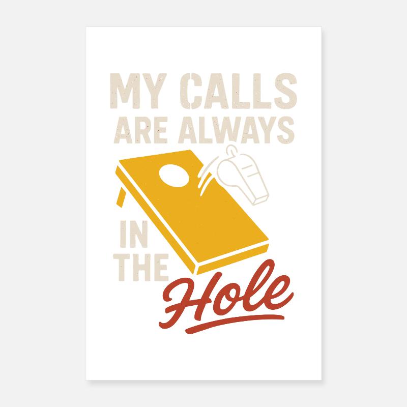 Cornhole Arbitre Arbitre officiel Poster 40 x 60 cm