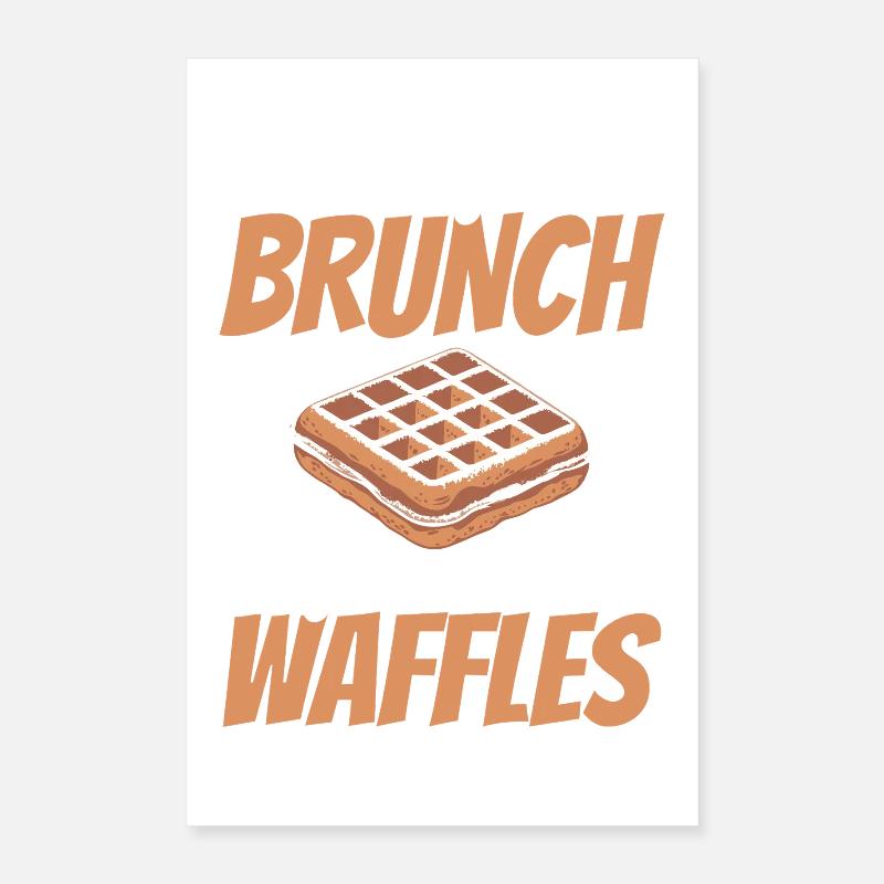 Breakfast Waffles Waffle Gift Bakery Poster 16" x 24" (40x60 cm)