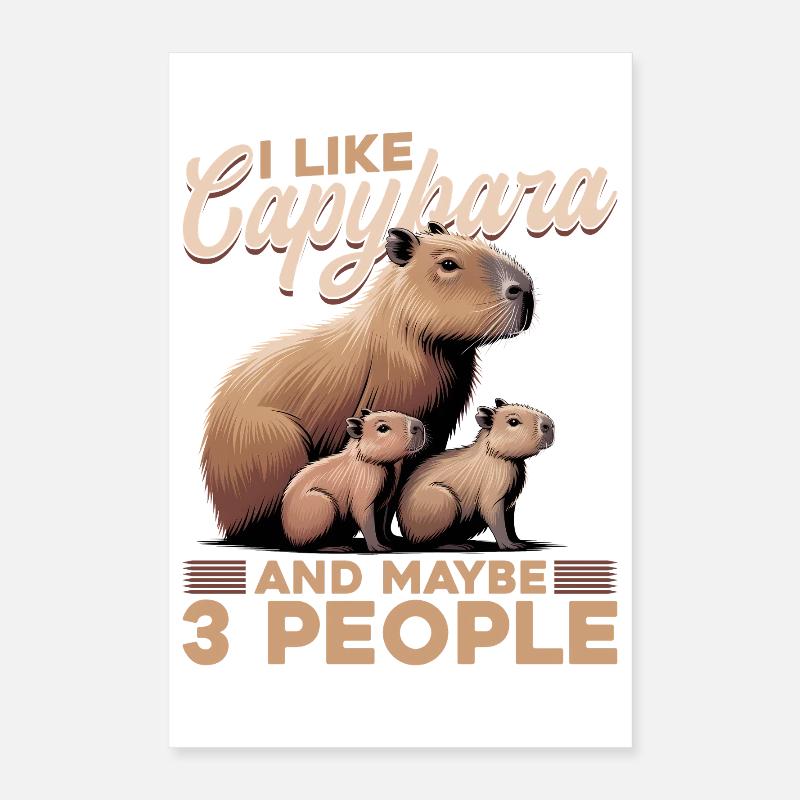 Drôle de Capybara Poster 40 x 60 cm