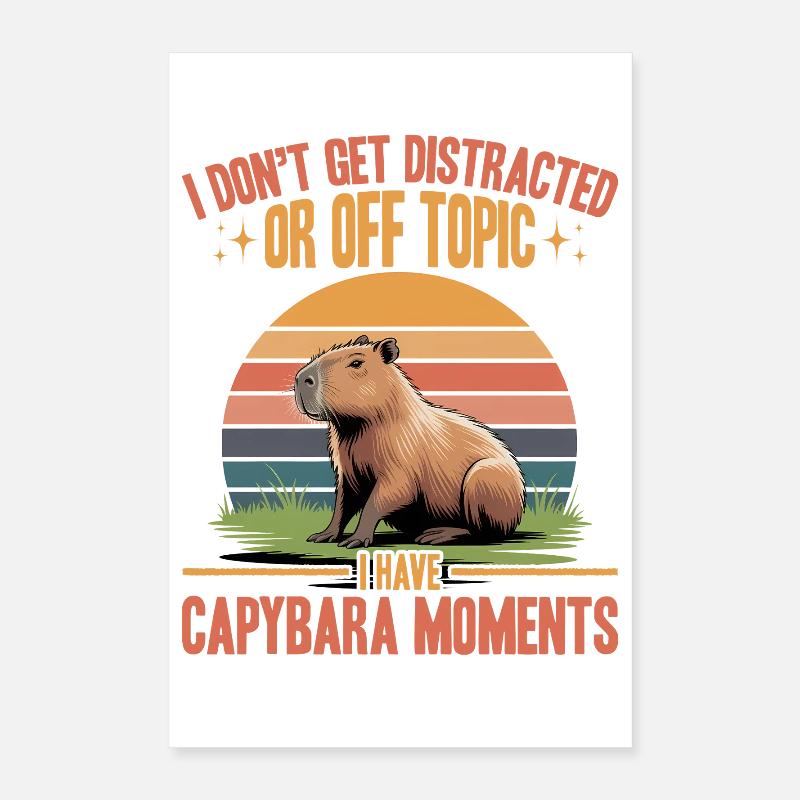 Drôle de Capybara Poster 40 x 60 cm
