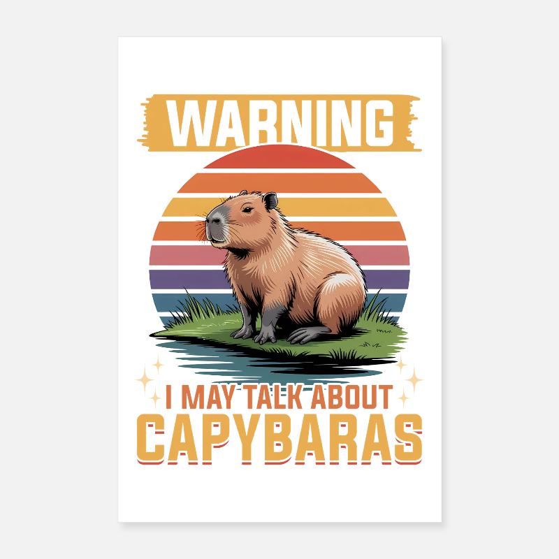 Drôle de Capybara Poster 40 x 60 cm