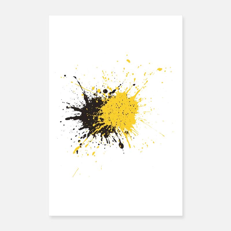 Abstract Goldsplatters Print Poster 16" x 24" (40x60 cm)