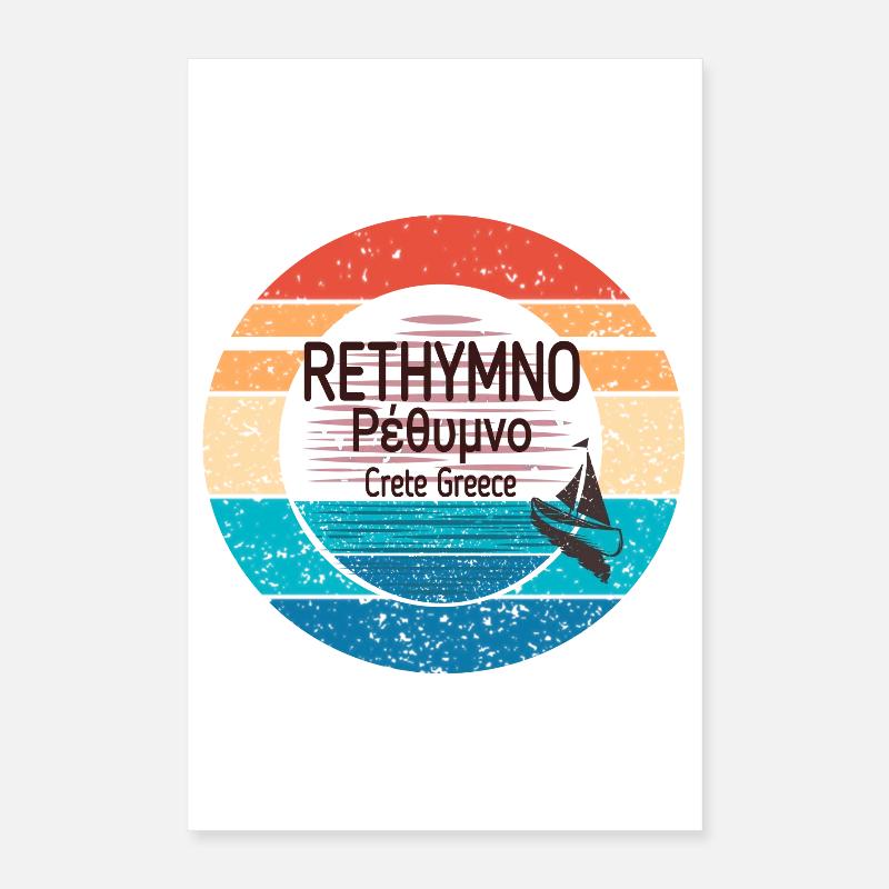 Symbole de la Grèce garde-robe de vacances Poster 40 x 60 cm