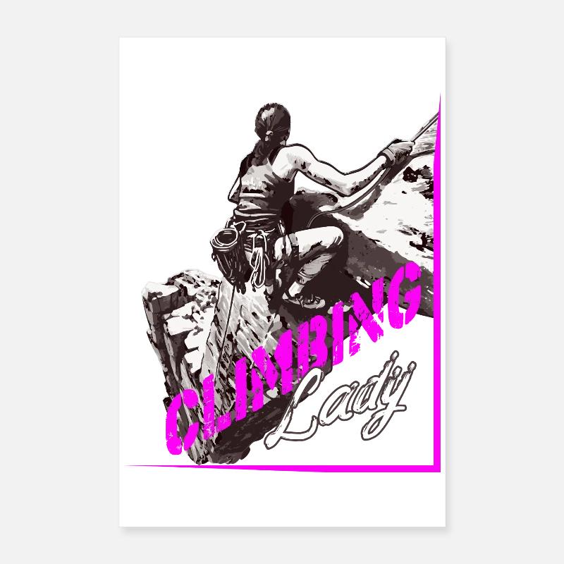 Grimpeuse Alpiniste Poster 40 x 60 cm