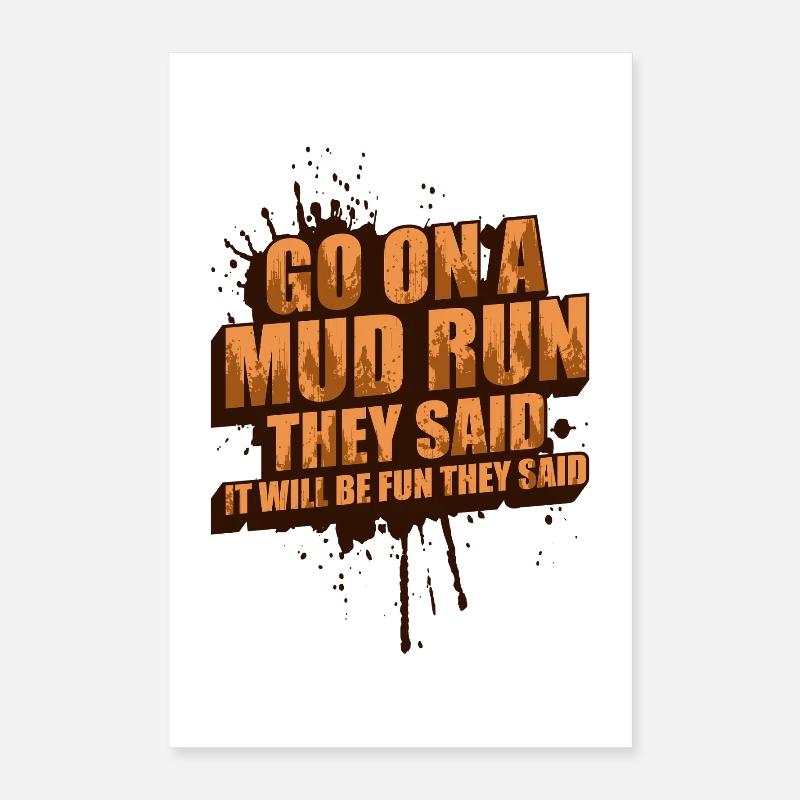 Participez à une course dans la boue Schlammlauf Mud Run Muddy Race Poster 40 x 60 cm