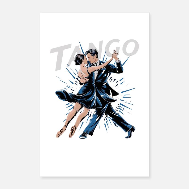 Tango Passion Danse de couple Tango argentin Poster 40 x 60 cm