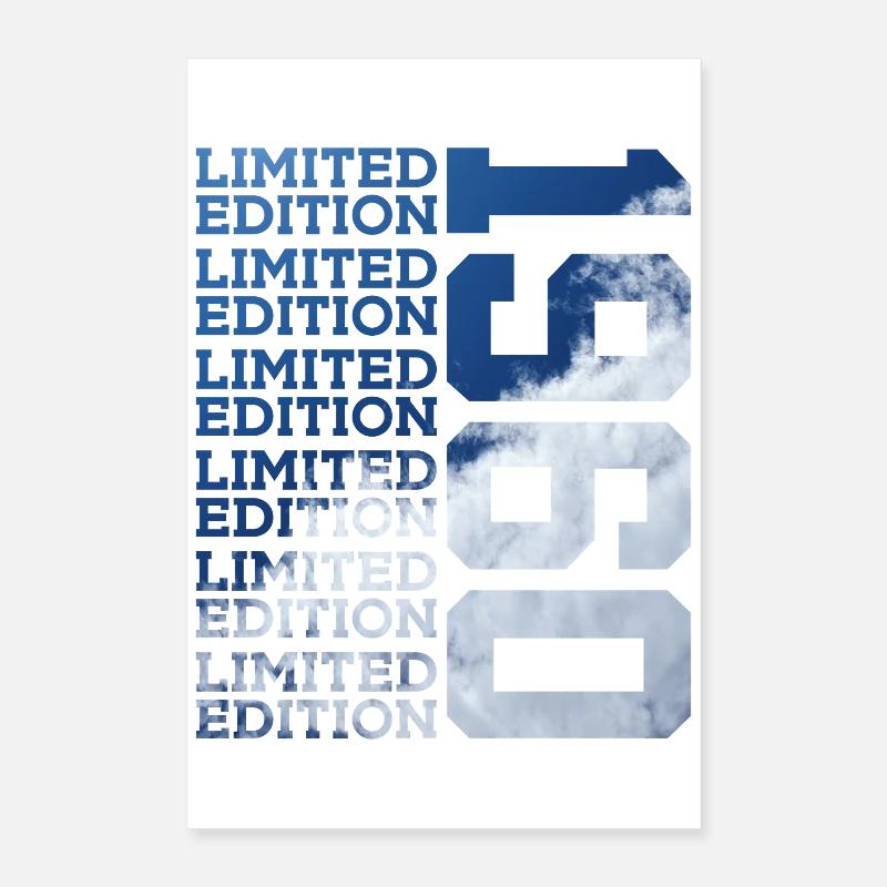66 ANS ÉDITION LIMITÉE 1960 66E ANNIVERSAIRE Poster 40 x 60 cm