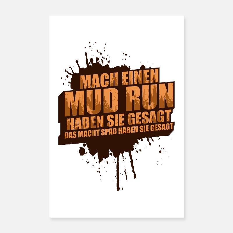 Mach einen Mud run Schlammlauf Mud Run Muddy Race Poster 40x60 cm