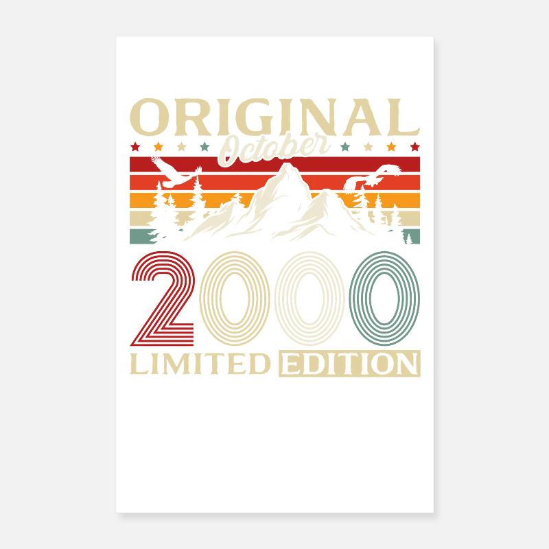 25th Birthday Original October Year 2000 Poster 16" x 24" (40x60 cm)