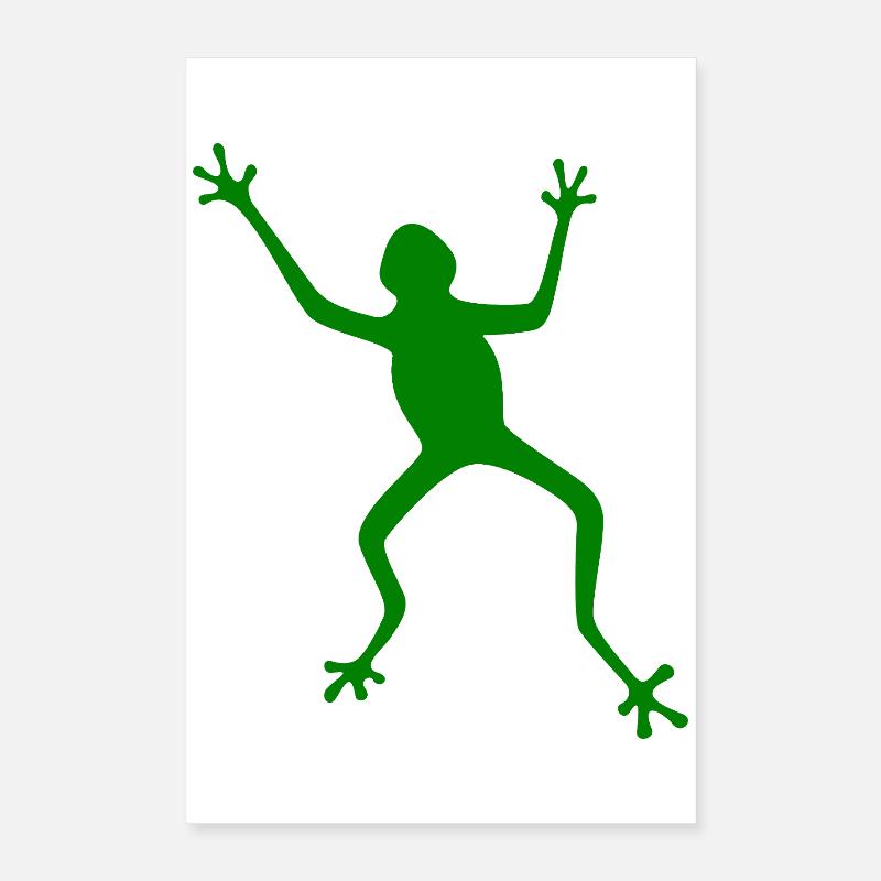 Frog Silhouette: Tropical, Rainforest Poster 16" x 24" (40x60 cm)