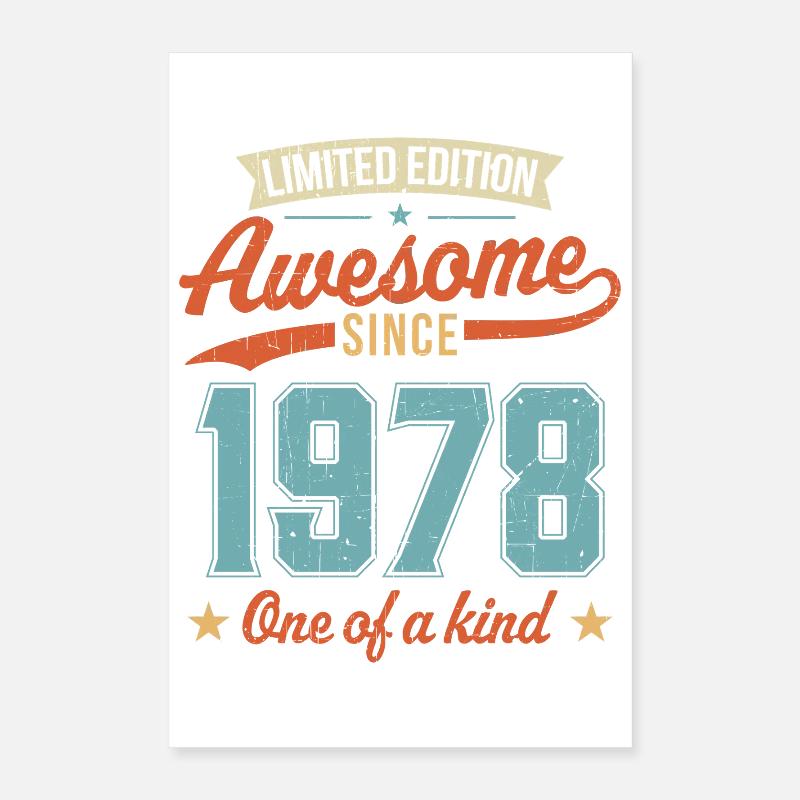 Awesome Since 1978 Poster 16" x 24" (40x60 cm)