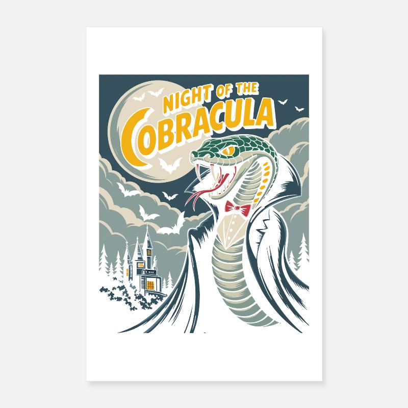 La nuit du cobra vampire suceur de sang Halloween Poster 40 x 60 cm