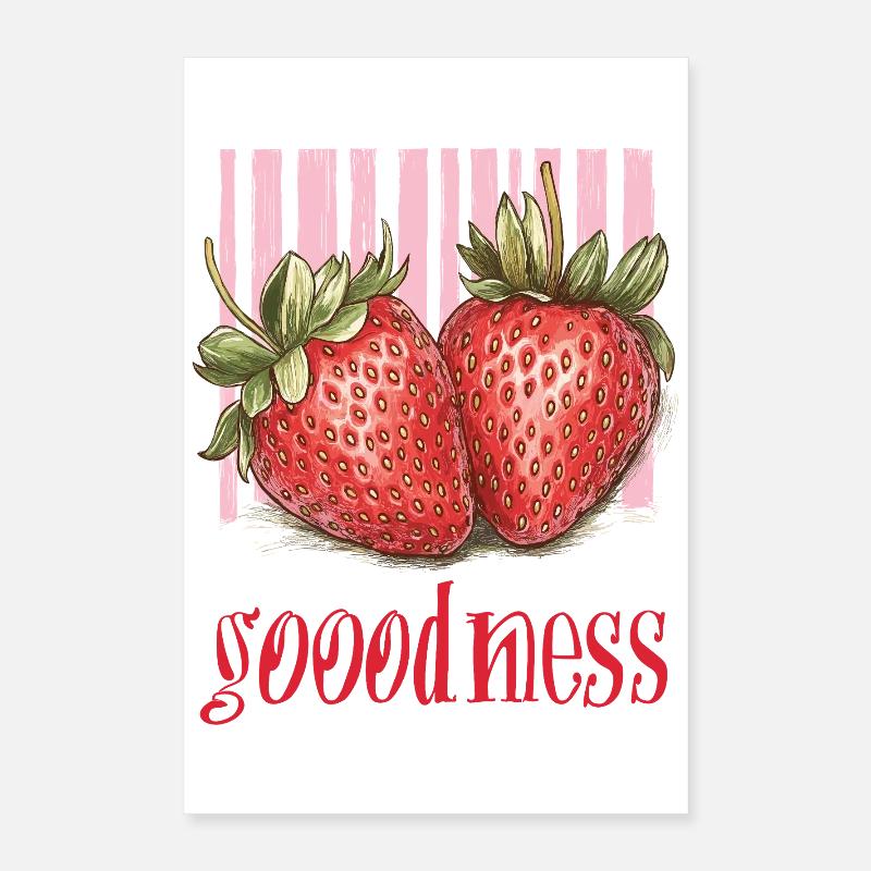 Erdbeere - goodness Poster 40x60 cm