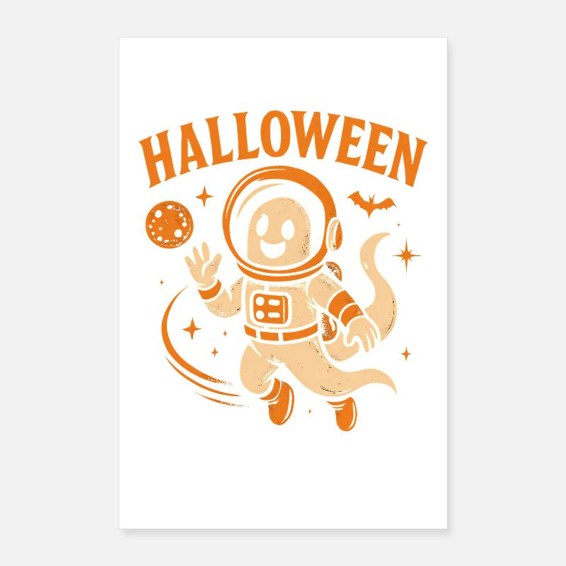 Halloween Spaceman Ghost Poster 16" x 24" (40x60 cm)