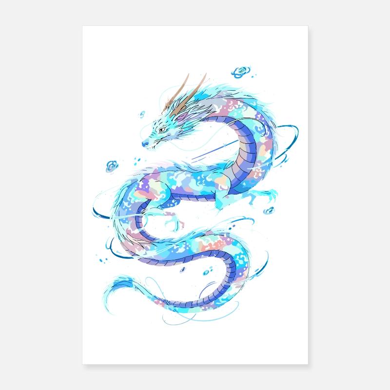 Ätherischer Wasserdrache Poster 40x60 cm