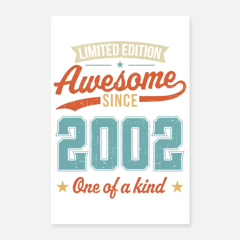 Awesome Since 2002 Poster 16" x 24" (40x60 cm)