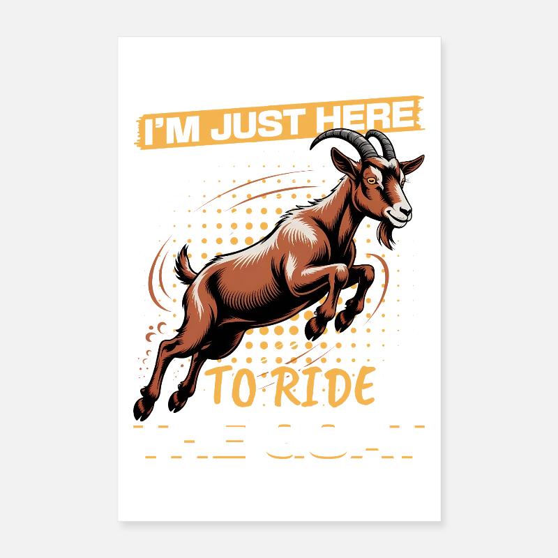 Drôle d’animal de la ferme chèvre Poster 40 x 60 cm