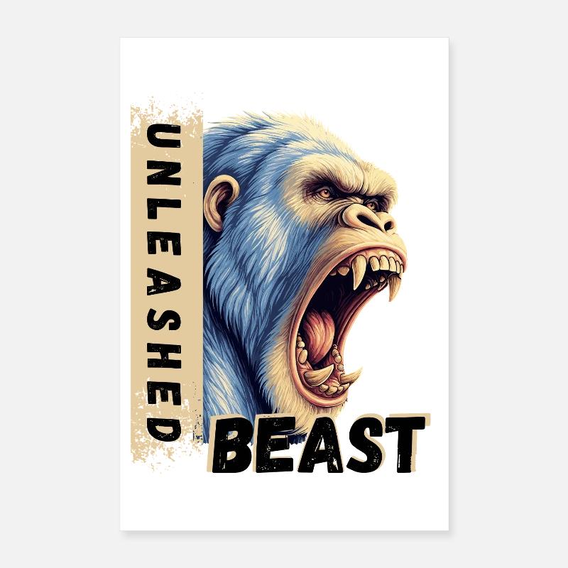 Gorrila UNLEASHED - Gym Poster 16" x 24" (40x60 cm)