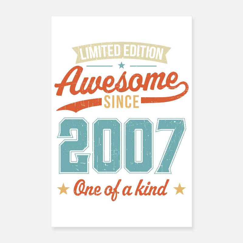 Awesome Since 2007 Poster 16" x 24" (40x60 cm)