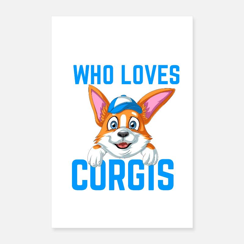 Juste un garçon qui aime le corgi Poster 40 x 60 cm