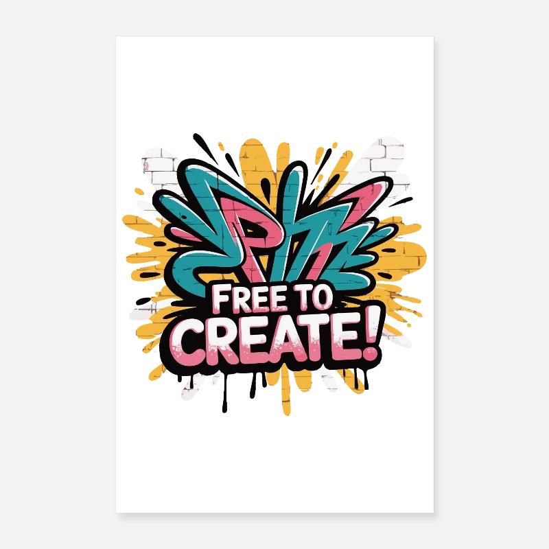 Graffiti Burst Gratuit à créer Poster 40 x 60 cm