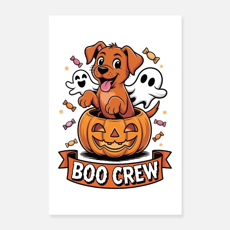 Boo Crew Halloween Foxred Labrador Poster 40x60 cm