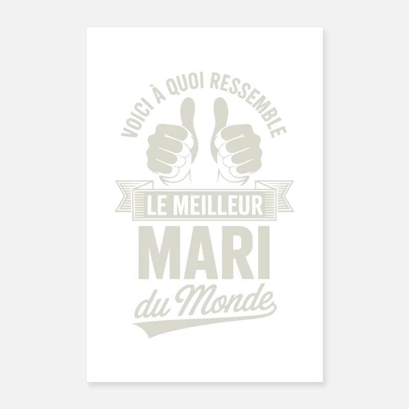 Das beste Geschenk für den Ehemann der Welt Poster 40x60 cm