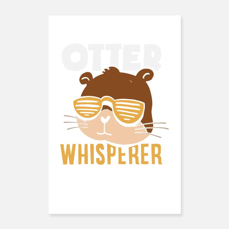 Loutre de mer chuchotant à l’oreille Poster 40 x 60 cm