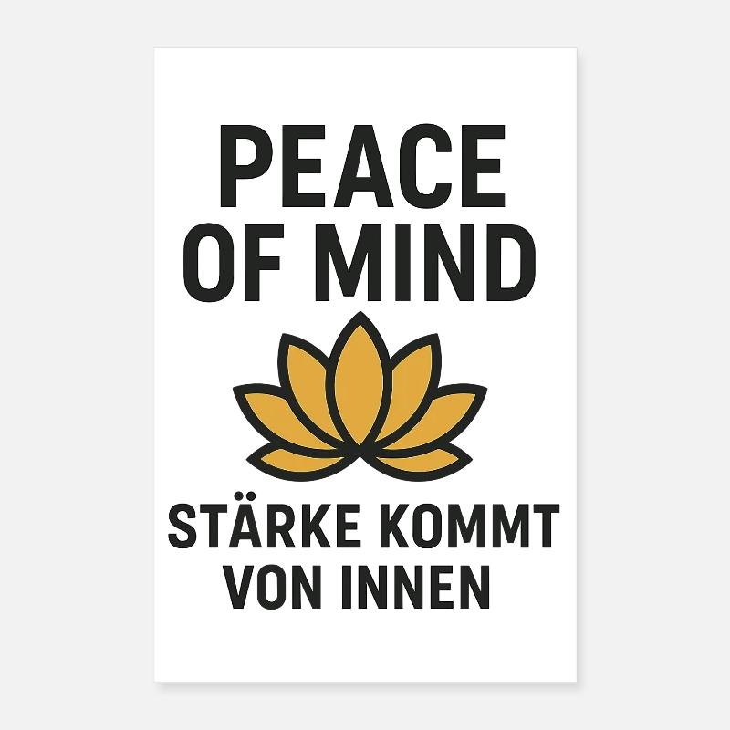 Zen-Lotus Peace and Inner Power Poster 16" x 24" (40x60 cm)