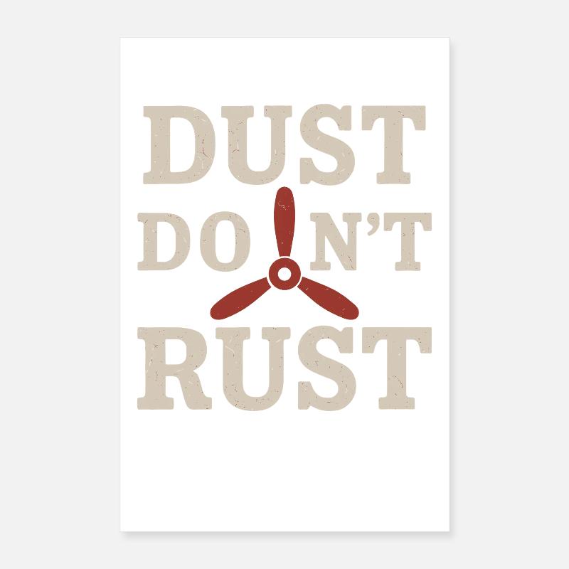 Ländliche Luftfahrt Landwirtschaft Pilotgeschenk Poster 40x60 cm