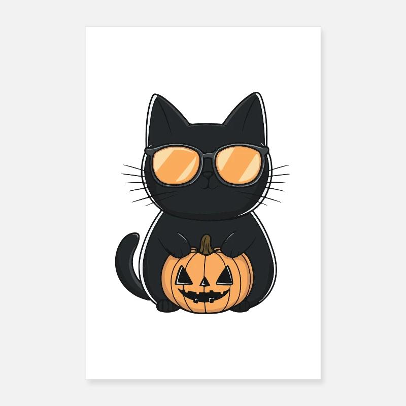 Chat Halloween Chat Poster 40 x 60 cm