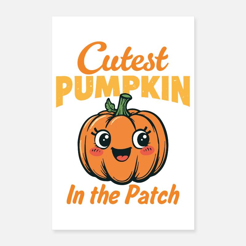 La citrouille la plus mignonne du patch Poster 40 x 60 cm