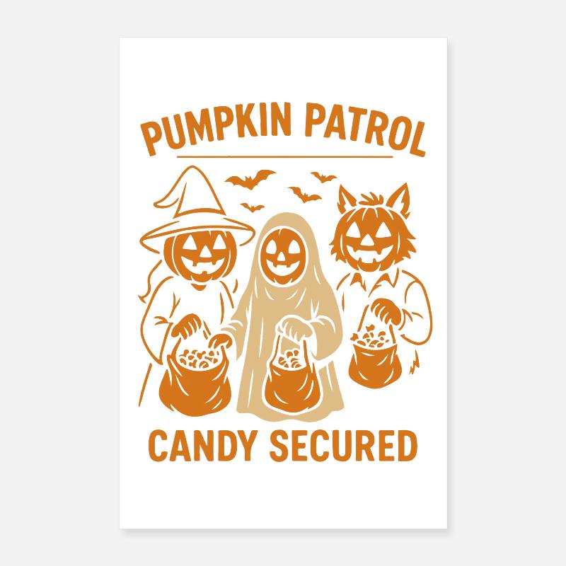 Pumpkin Patrol Candy Secured Halloween Fun Poster 40 x 60 cm