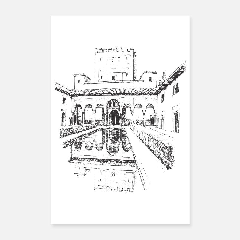 Alhambra Grenade Poster 40 x 60 cm