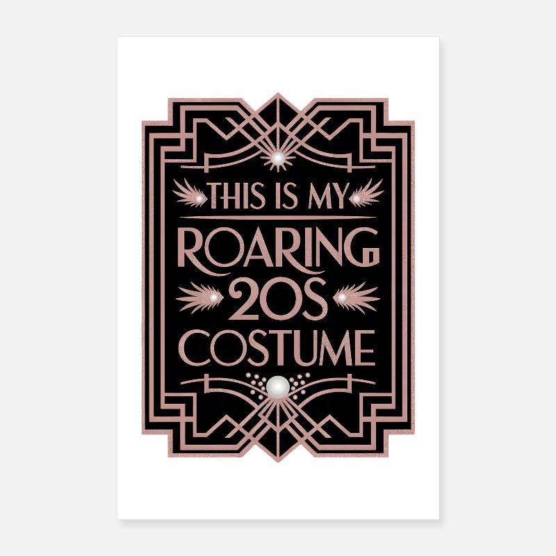 Roaring 20s Kostüm Artwork Poster 40x60 cm