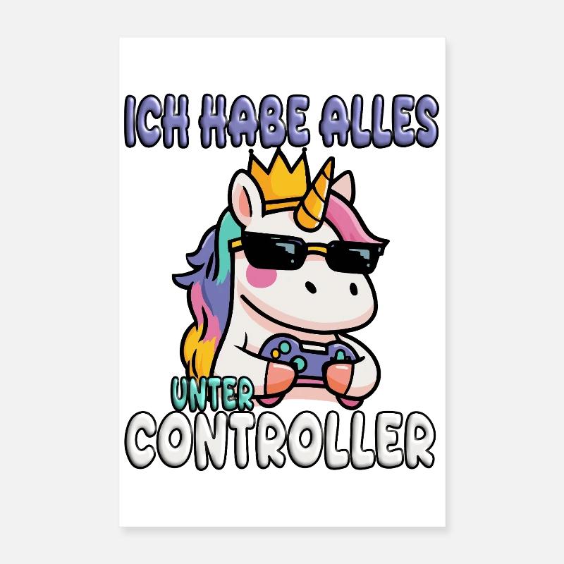 Manette de jeu Unicorn Poster 40 x 60 cm