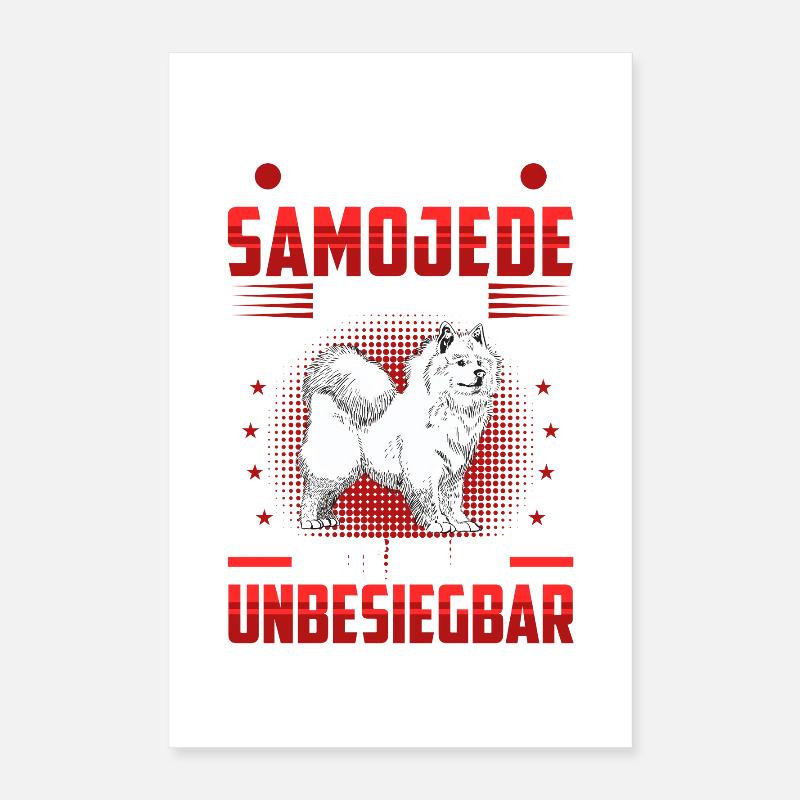 Samoyed Unbeatable Sled Dog Poster 16" x 24" (40x60 cm)