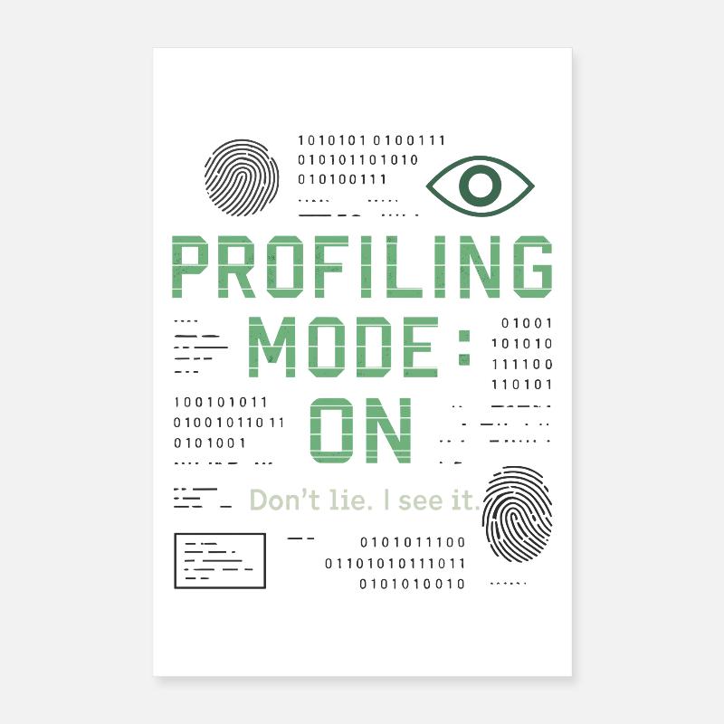 Mode de profilage : ON – True Crime & Mindhunter Shirt Poster 40 x 60 cm