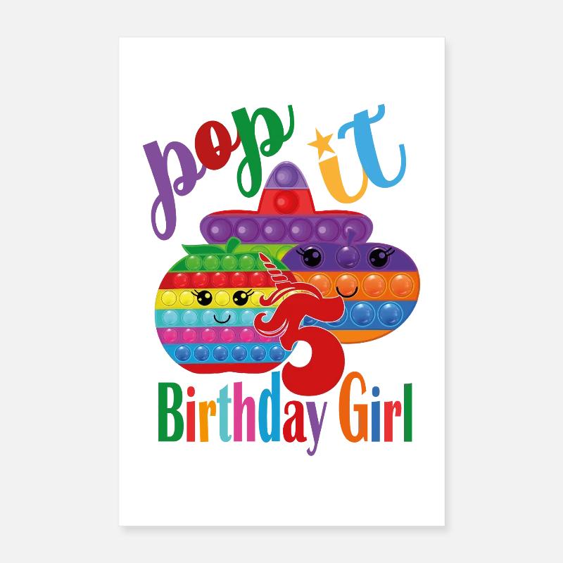 pop it Geburtstagskind 5 Poster 40x60 cm