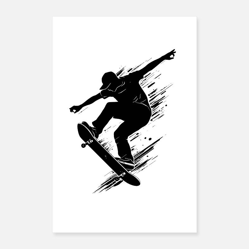Skateboard Artwork Skateboarding Poster 40 x 60 cm