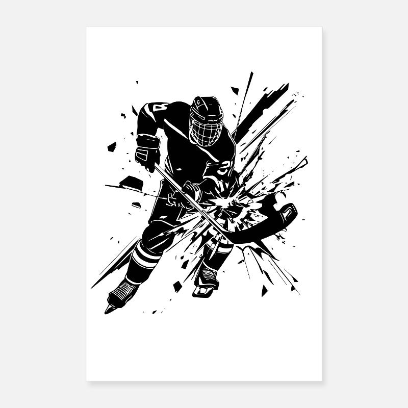 Kunst von Eishockeyspielern Poster 40x60 cm