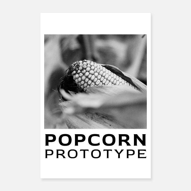 Monochrome corn cob in focus Poster 16" x 24" (40x60 cm)