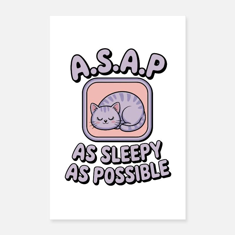 ASAP Sleeping Cat Poster 40 x 60 cm