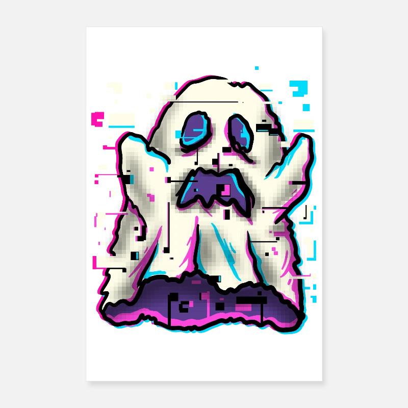 ghost glitch Poster 16" x 24" (40x60 cm)