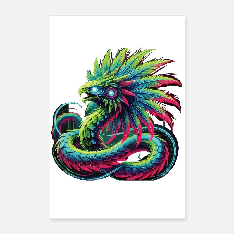 Azteken Drache Poster 40x60 cm