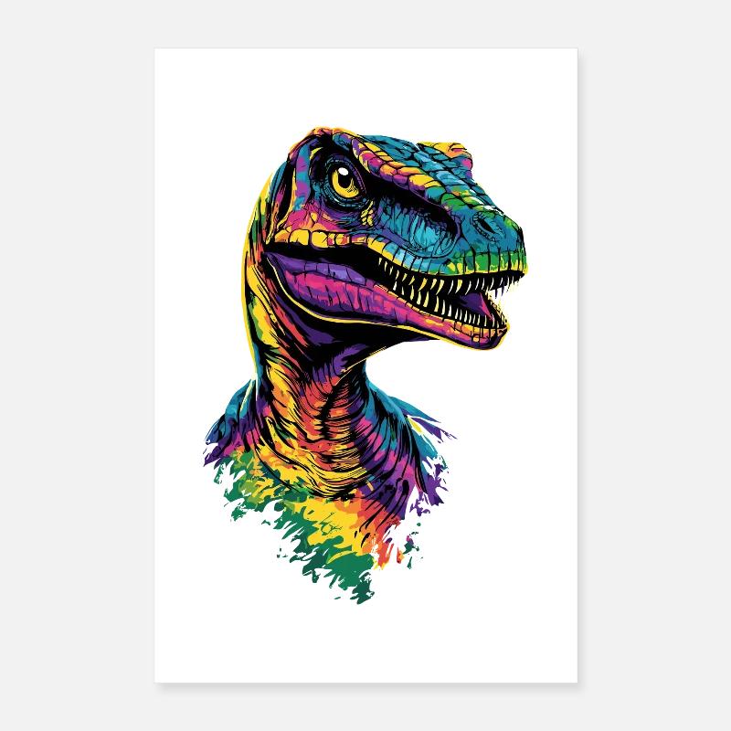 Raptor Velociraptor Dinosaur Dino Raptors Poster 16" x 24" (40x60 cm)