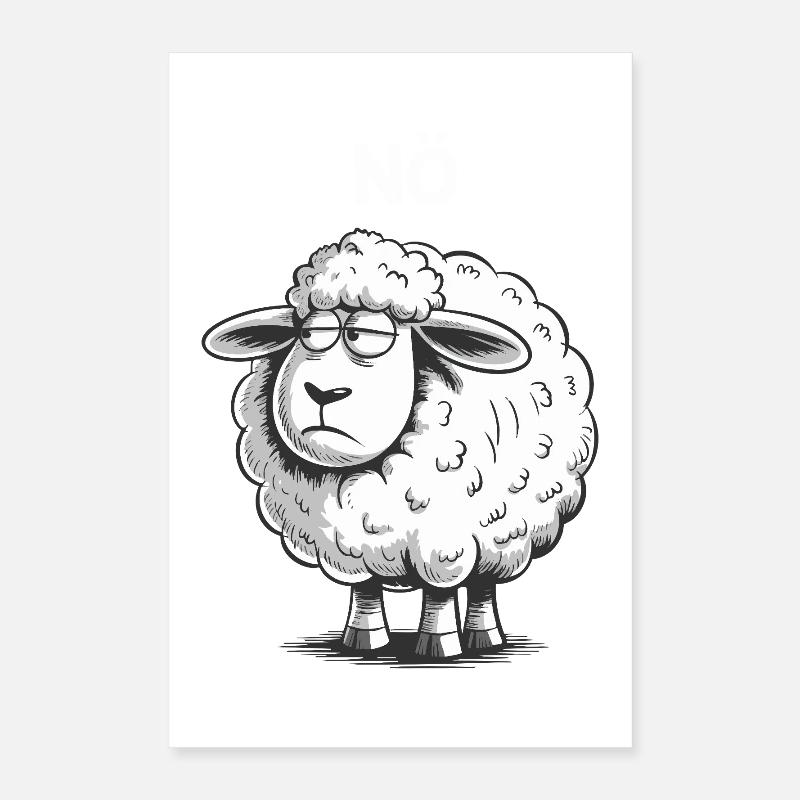 Lower Austria – Grumpy Sheep Humor Design Poster 16" x 24" (40x60 cm)